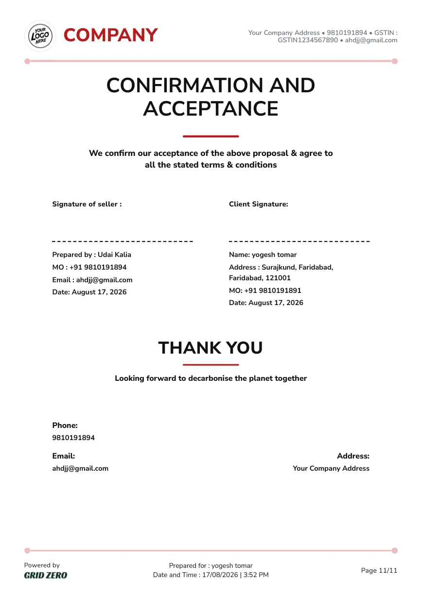 Proposal, page 11 of 11